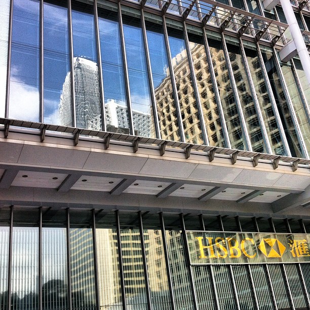 Reflections of buildings. #hongkong