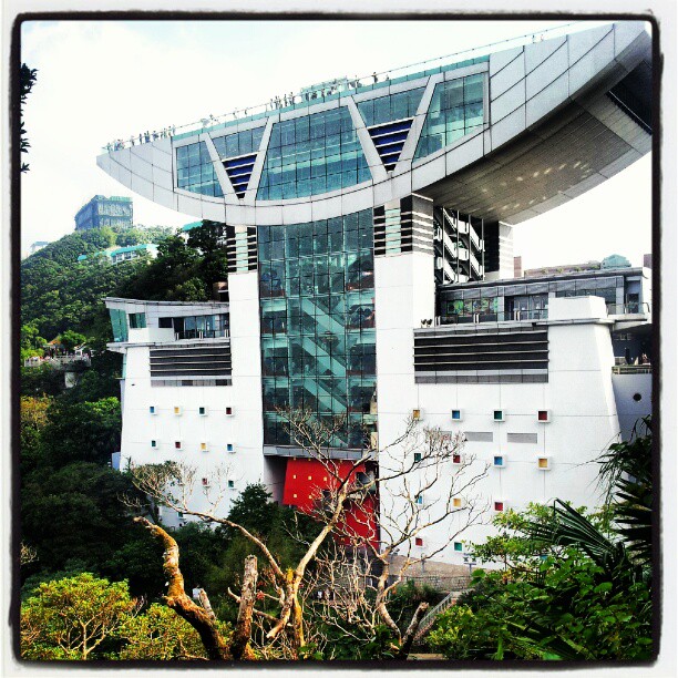 The Peak Tower looks like 80s Japanese architecture. #hongkong