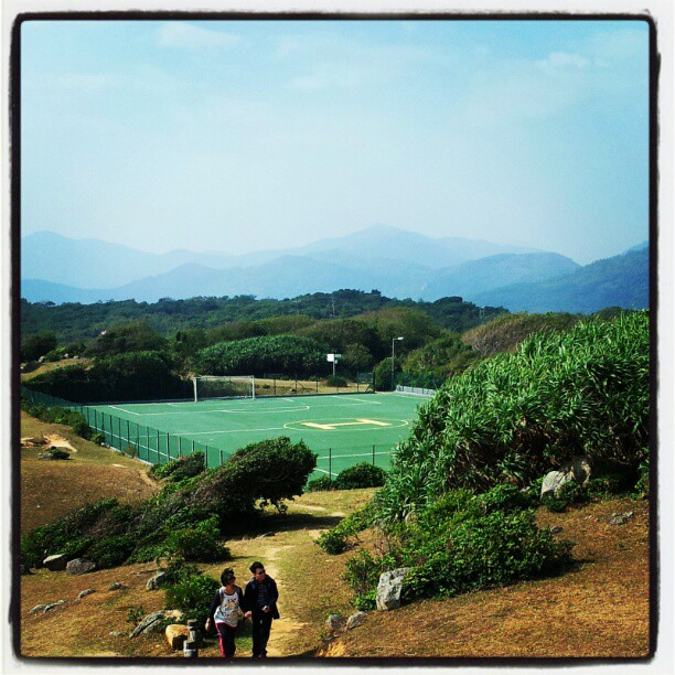 The Tap Mun Heli-futsal court. #hongkong