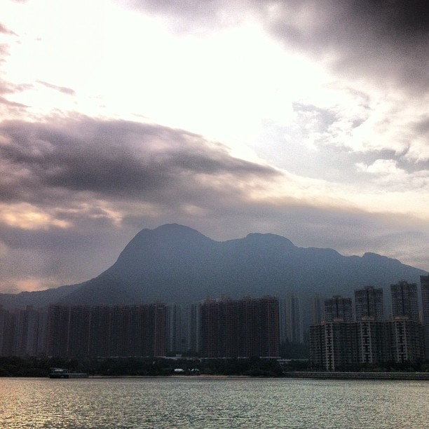 What a rather odd shaped mountain. #hongkong