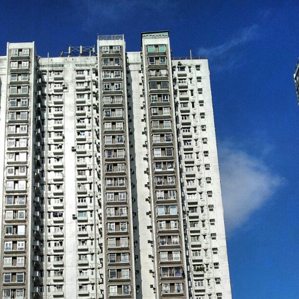 White on blue. #hongkong