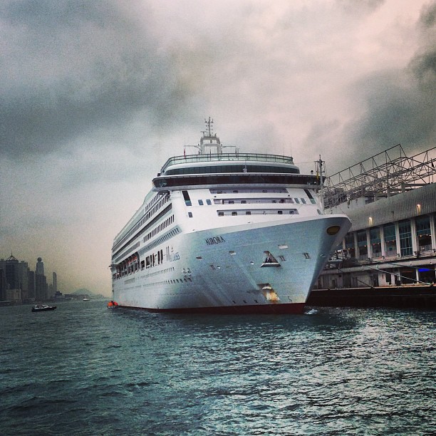 The #cruise #ship Aurora docked at TST. #hongkong #hkig