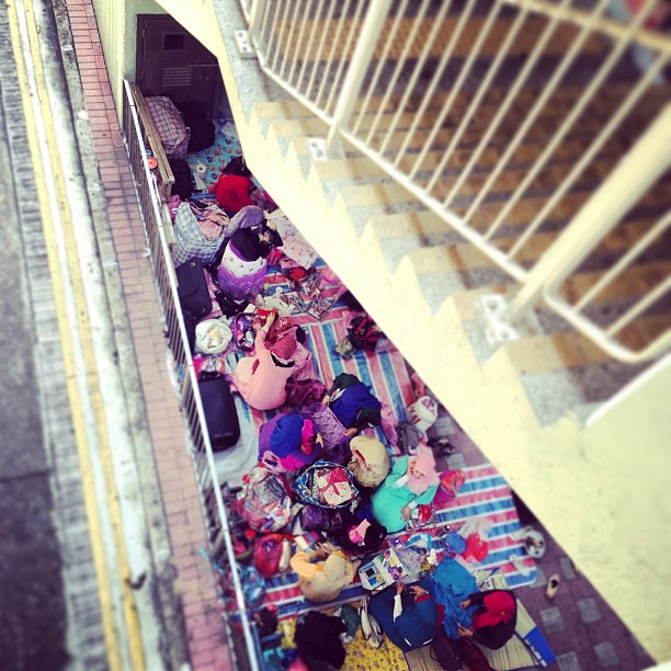The #picnic under the #stairs. The #sunday #life of #migrant #workers in #hongkong.