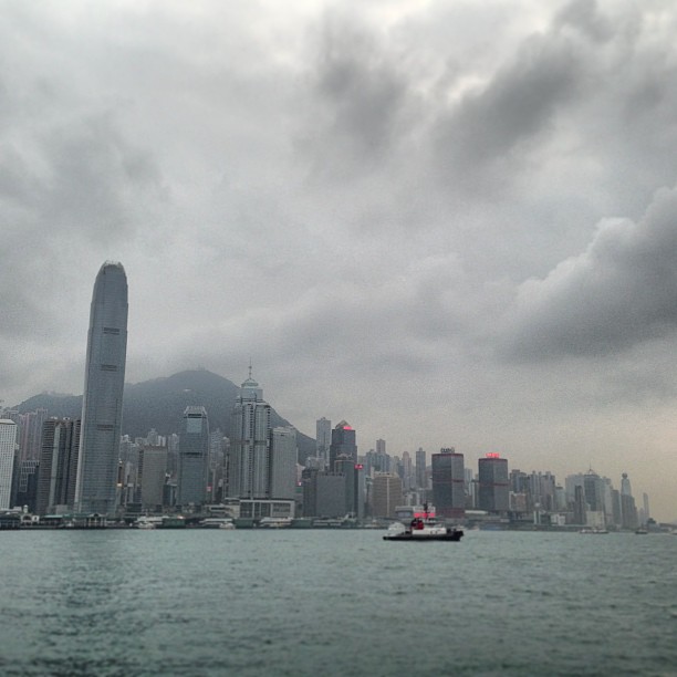 #VictoriaHarbour #hongkong on a #stormy backdrop. #hkig