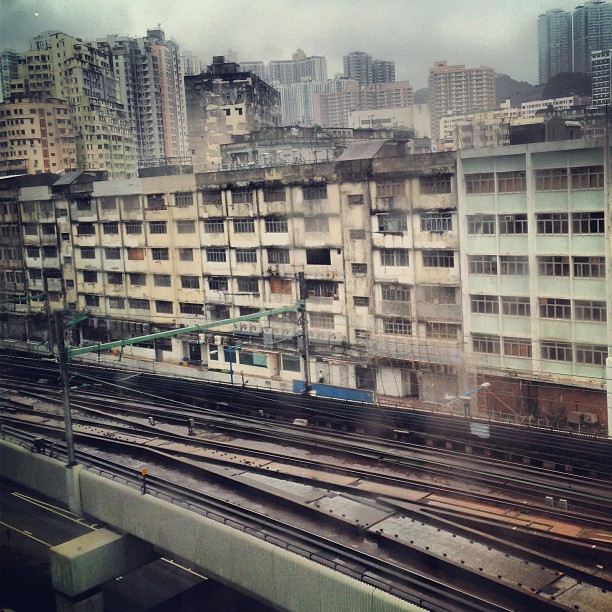 #dreary #old #buildings by the train tracks. #hongkong #hkig