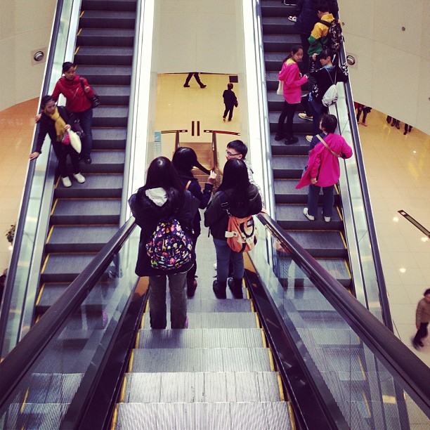 #escalators in a #hongkong shopping #mall