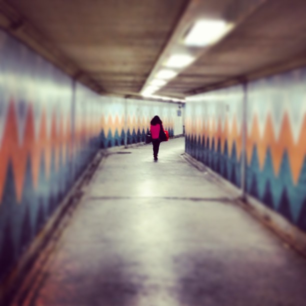 #lady in #red at the end of a #tunnel. #hongkong #hkig