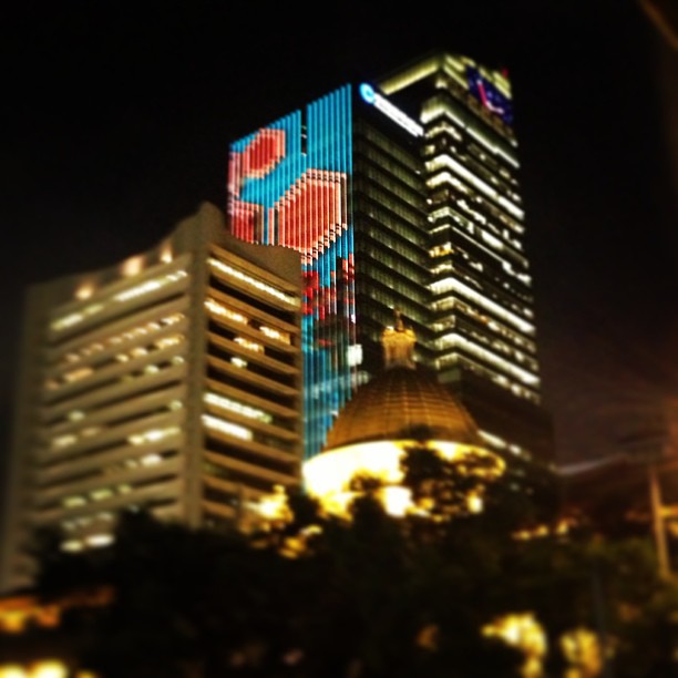 #neon #lights on #buildings. #hongkong #hkig