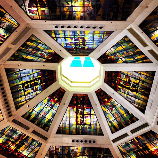 #stained #glass #ceiling - a #pattern in a #hongkong #shopping #mall. #hkig