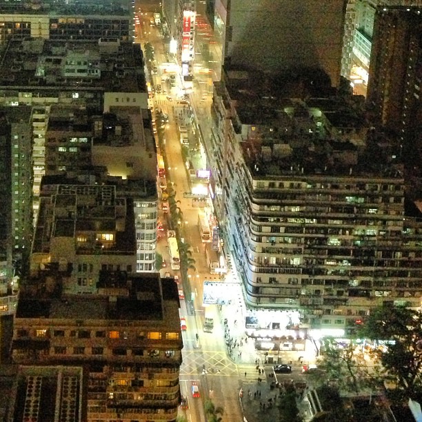 #tsimshatsui #kowloon #hongkong at #night. That's Nathan Road right there. #hkig