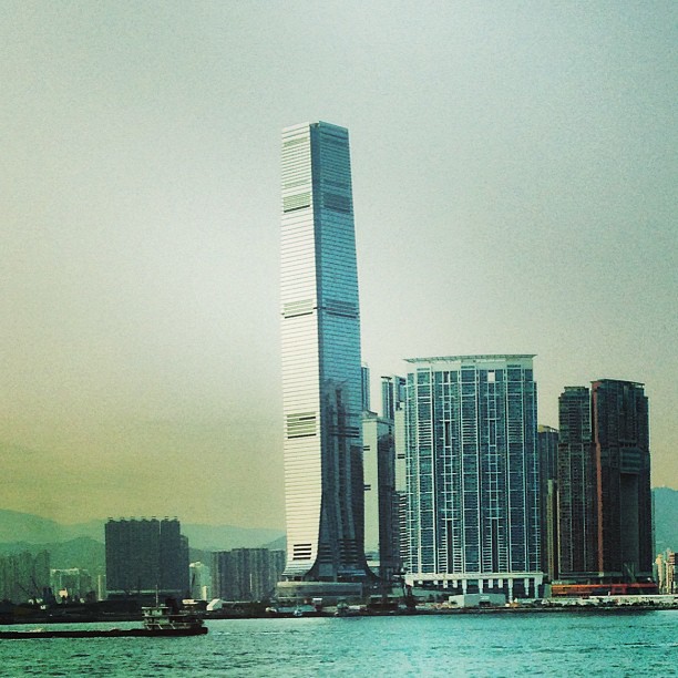 ICC in #kowloon as seen from #hongkong island. #hk #hkig