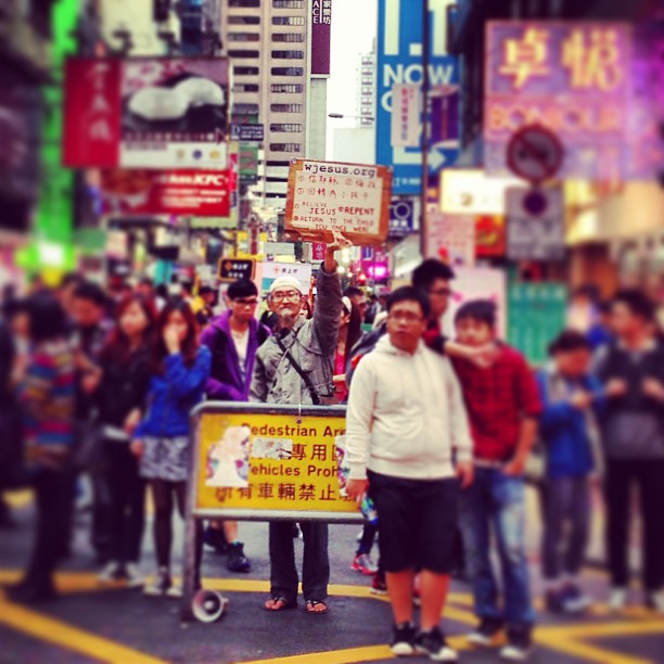 Oh hello, it's the #mongkok #street #preacher again. #hongkong #hkig