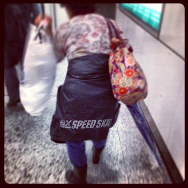 Somehow I don't think this #old #lady is a #speedskater. #hongkong #hkig