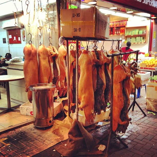 That's a lot of #roast #pork hanging there. #hongkong #hkig