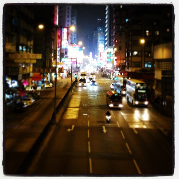 Up ahead in the distance, the #road leads to the bright #lights of #mongkok. #hongkong #hk #hkig