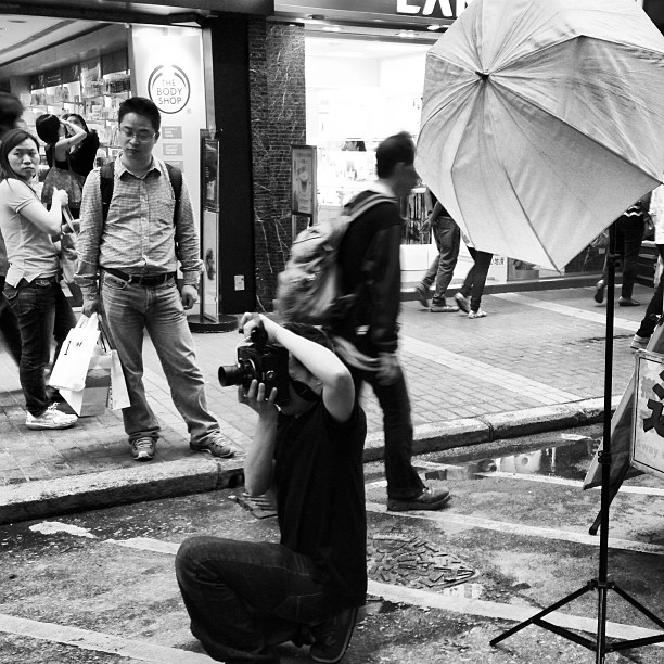 Yet another #monochrome #street #photographer is photographed in monochrome. #hongkong #hk #hkig
