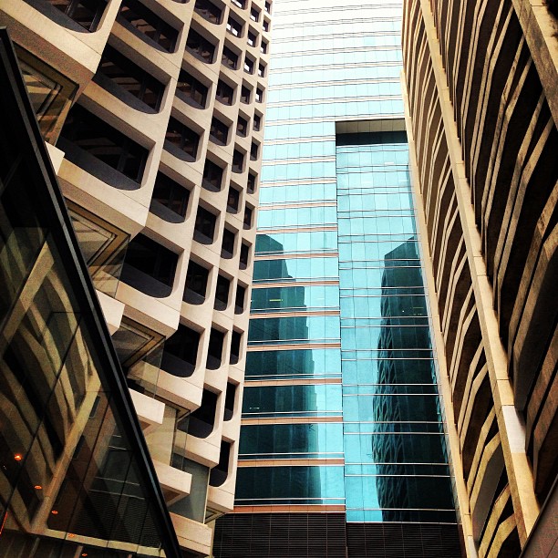#abstract #patterns formed by #concrete and #glass #buildings. #hongkong #hk #hkig