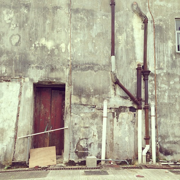 #concrete #wall #door #pipes. #hongkong #hk #hkig
