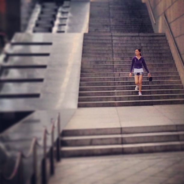 #lady descending #steps. #hongkong #hk #hkig