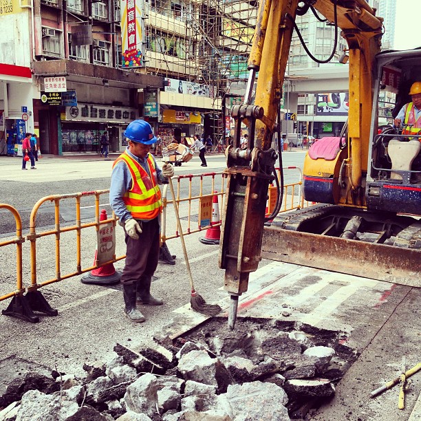 #roadworks in progress in #hongkong. #hk #hkig