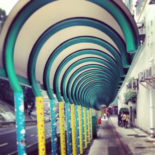 #spiral #pattern in a #bus #shelter. #hongkong #hk #hkig