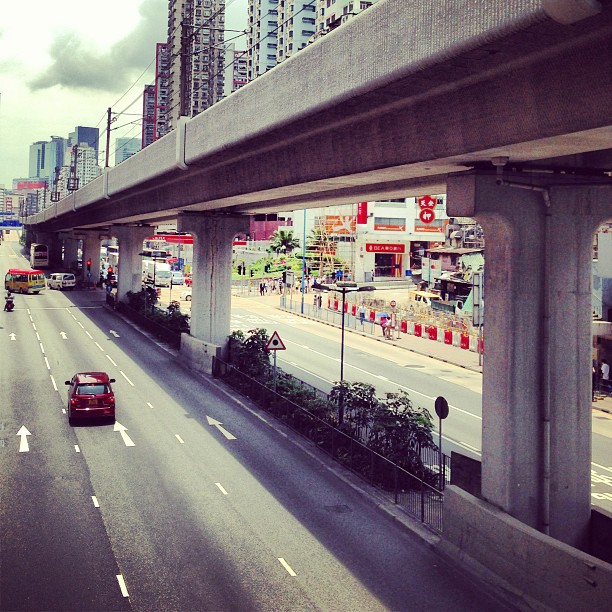 #MTR #tracks and a #road. #hongkong #hk #hkig