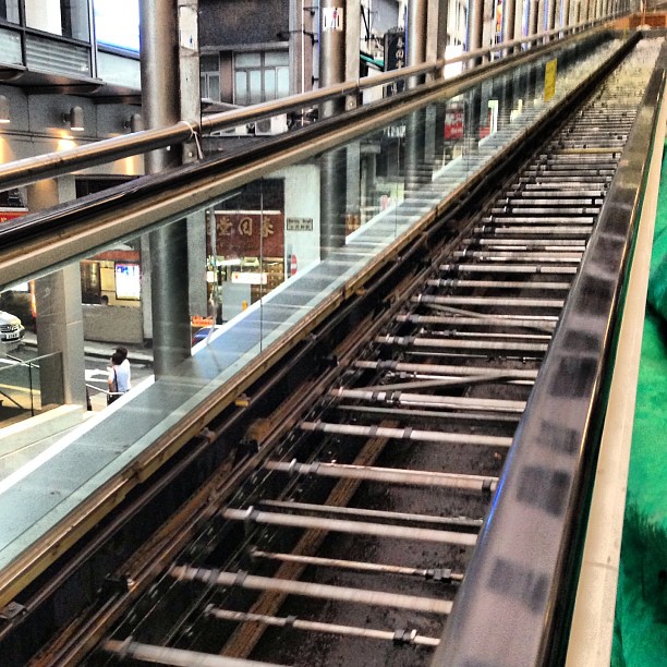The #naked #central #escalator. It's currently under #maintenance. #hongkong #hk #hkig