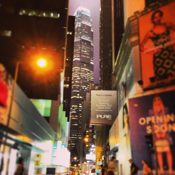 Through the gaps in the #buildings and #streets, a glimpse of #IFC #tower. #hongkong #hk #hkig