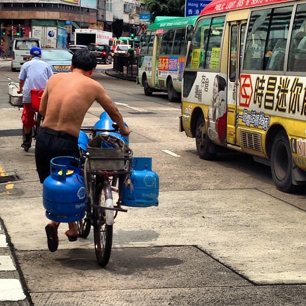 #gas #delivery #bicycle. #hongkong #hk #hkig