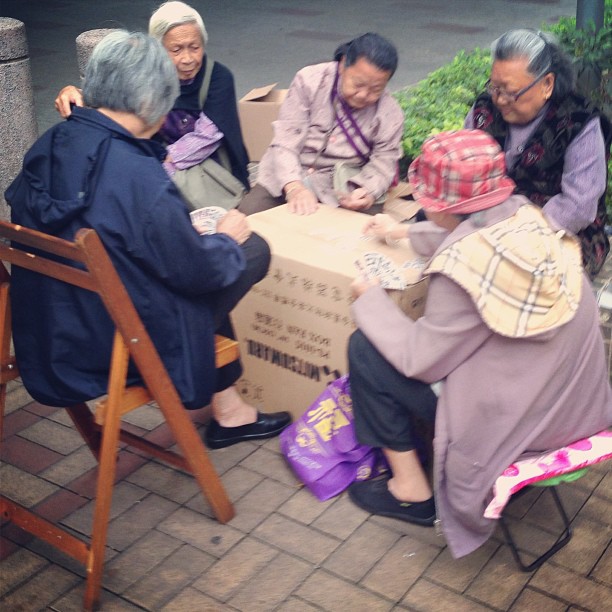 #old #ladies #playing some sort of #card #game. #hongkong #hk #hkig