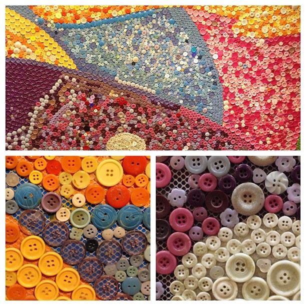 A #mosaic #mural made out of #buttons in #Maritime #Square #mall in #TsingYi. #hongkong #hk #hkig