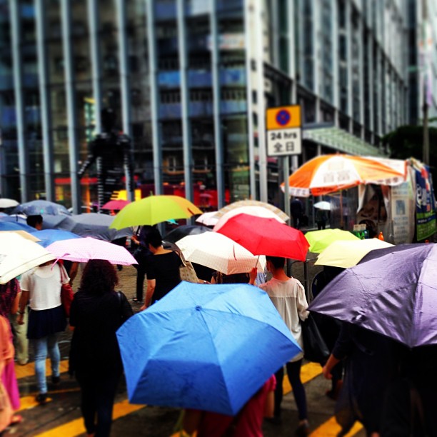 A #rainy day - #umbrellas grow like mushrooms. #hongkong #hk #hkig