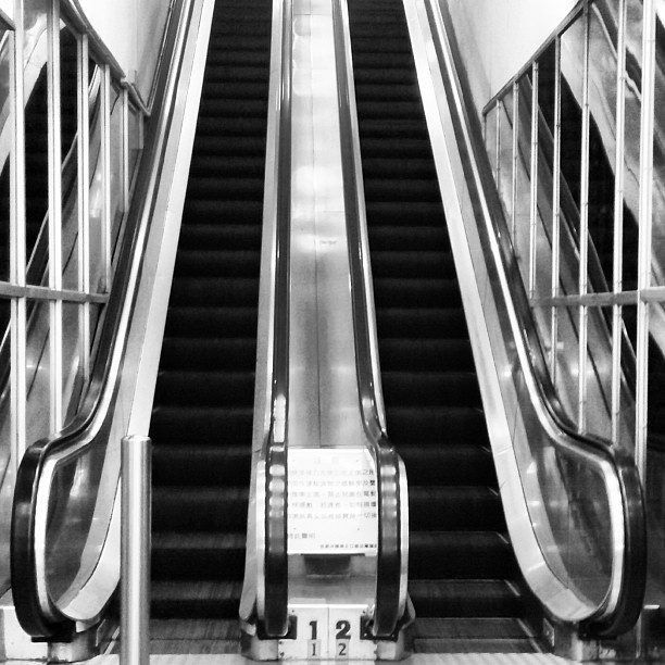 #abstract #lines and #patterns - mini #escalators. #hongkong #hk #hkig #mono