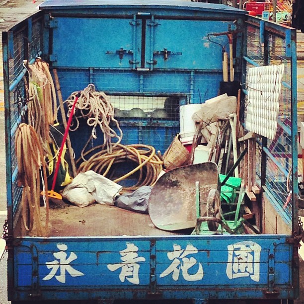 The contents of a #truck, heading for a #construction job somewhere. #hongkong #hk #hkig