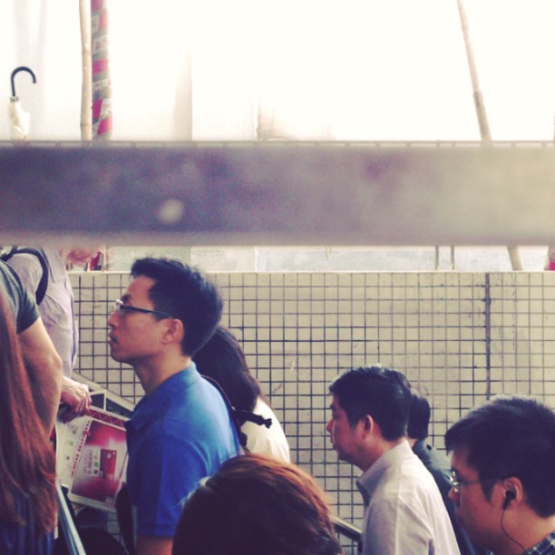 The #morning #commute - the #crowds at the #subway #exit. #hongkong #hk #hkig #hkvideo #instavid