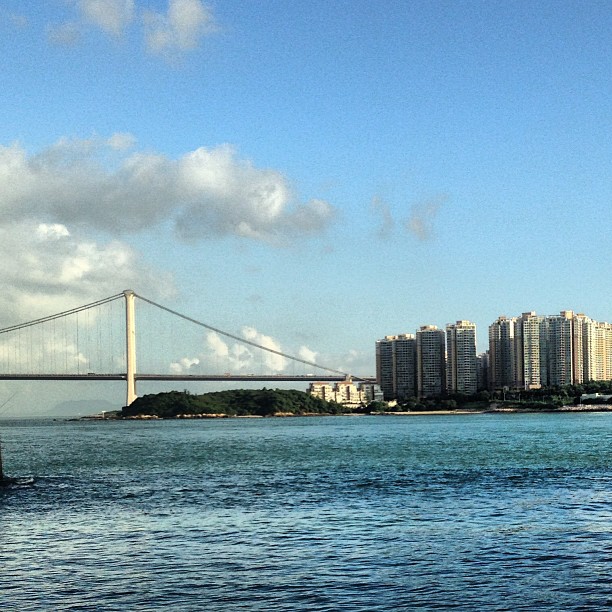 #MaWan #island and the #LantauLink #bridge. #hongkong #hk #hkig