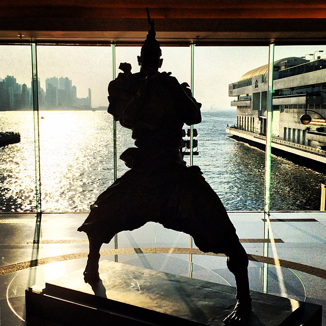 #silhouette of the Azure Dragon #bronze #sculpture at Harbour City at #sunset. #hongkong #hk #hkig