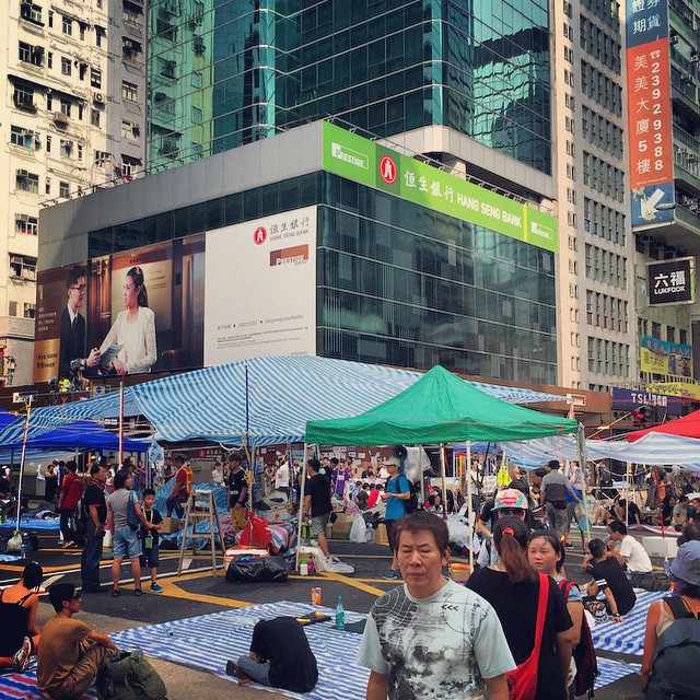 An #OccupyHK shanty town has popped at the junction of #NathanRoad and #ArgyleRoad in #Mongkok. #HongKong #hk #hkig