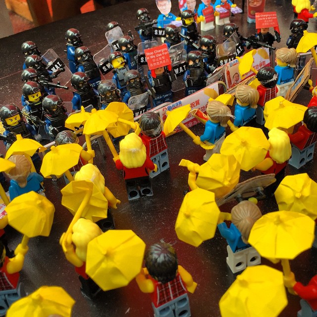 At #OccupyHK #Admiralty - a #Lego #diorama of the #protest. #HongKong #hk #hkig