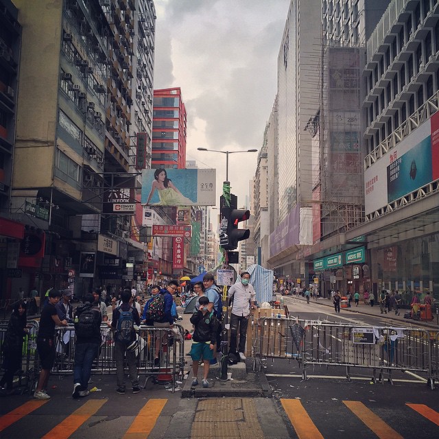 Day 26 of #OccupyHK in #Mongkok - heavy rains last night kept clashes to a minimum. However the outlook is #stormy skies for the next few days. Will the weather be able to do what the police and gangs could not? #HongKong #HK #hkig