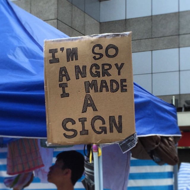 Just how #angry are YOU? #OccupyHK #sign #HongKong #hk #hkig