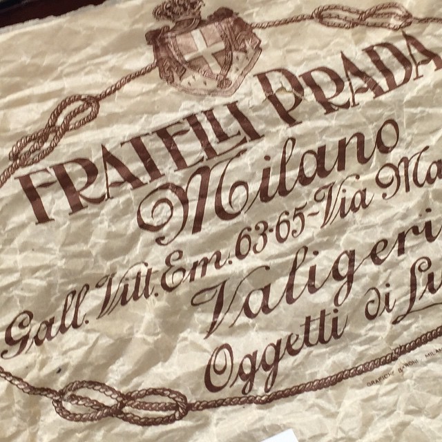 The original #Prada wrapping paper on display at the #Pradasphere exhibition in #HongKong. #HK #hkig