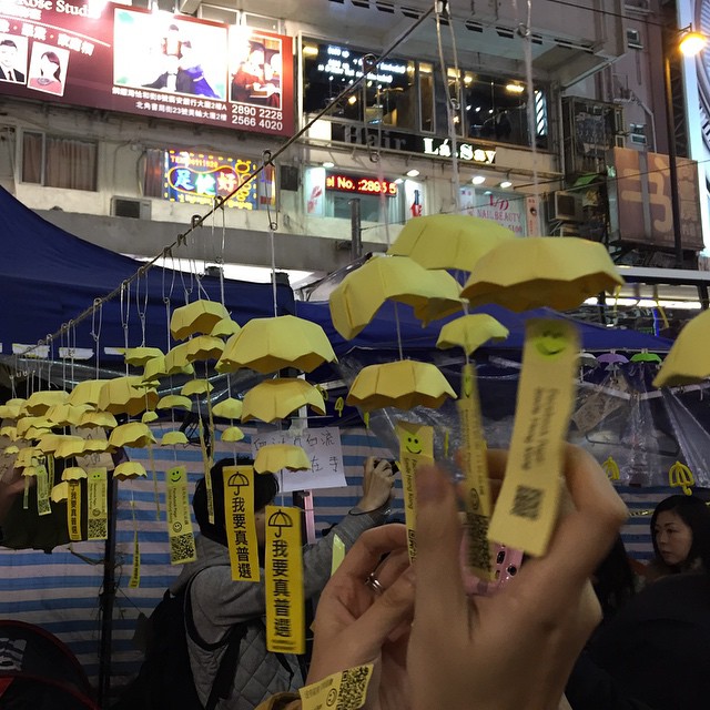A farewell to #YellowUmbrella - #OccupyHK #CausewayBay, the final site on the final night. Tomorrow Causeway Bay will be cleared and all occupation will end. #HongKong #hk #hkig