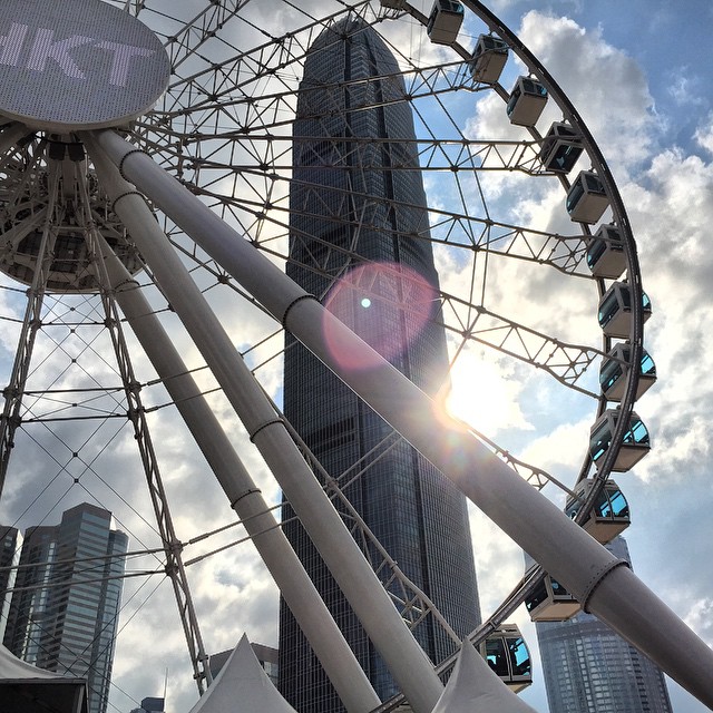 The #HongKong #Central #FerrisWheel and #IFC tower with some #lensflare thrown in. #HK #hkig