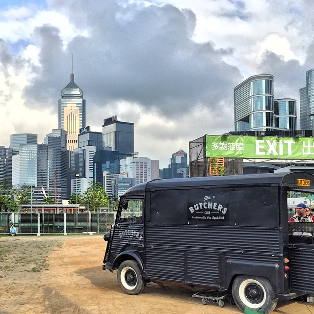 #TheButchersClub #FoodTruck at #DineAndDesign in #HongKong with a backdrop of the #WanChai #skyline. #HK #hkig