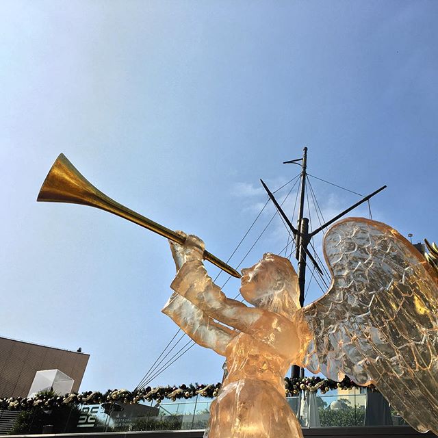 An #ice #angel (well, plastic really) announced #Christmas on its #trumpet at #1881heritage in #tsimshatsui. #hongkong #hk #HKIG