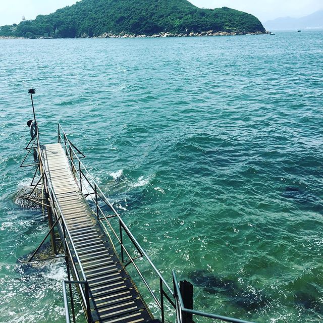 The walking #pier at the #SaiWanSwimmingShed. An #oldschool swimming spot on #hongkong island, there's no fancy stuff here, some sheds to change in, an outhouse to crap in and this pier to lead you out to the #sea. Old school simplicity. #HK #HKIG
