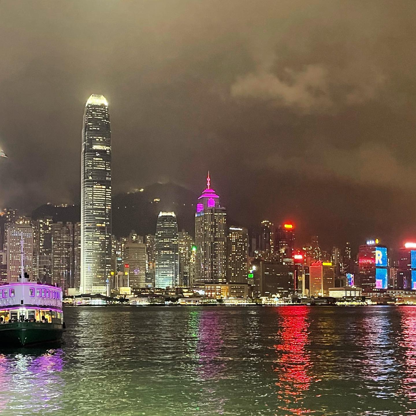 HongKong island and the StarFerry from the StarFerryPier in TsimShaTsui. hk hkig