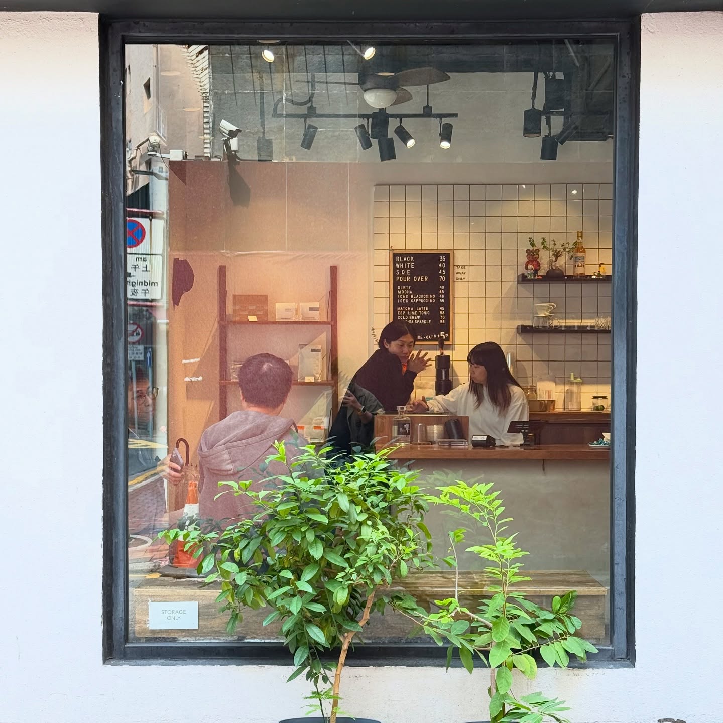 Cafe window. hongkong hk hkig cafe
