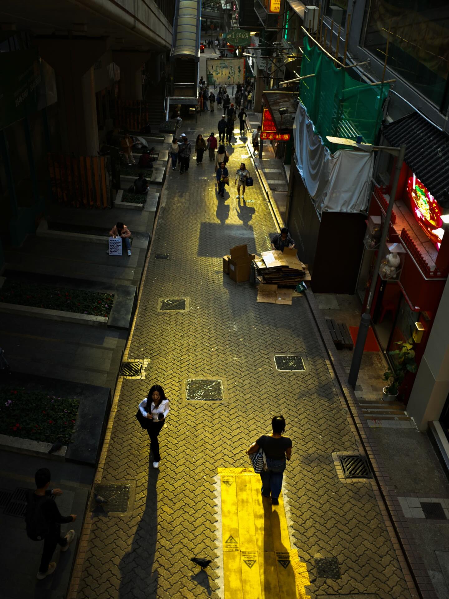 Golden hour in Central, Hong Kong. The dying light casts pools of light before fading away. hongkong hkig central goldenhour streetphoto
